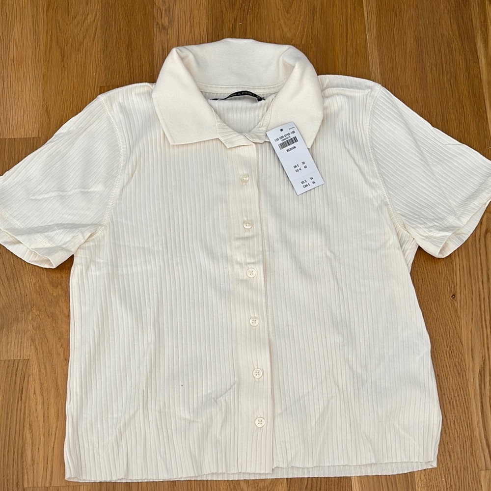 ABERCROMBIE & FITCH Off-White Polo